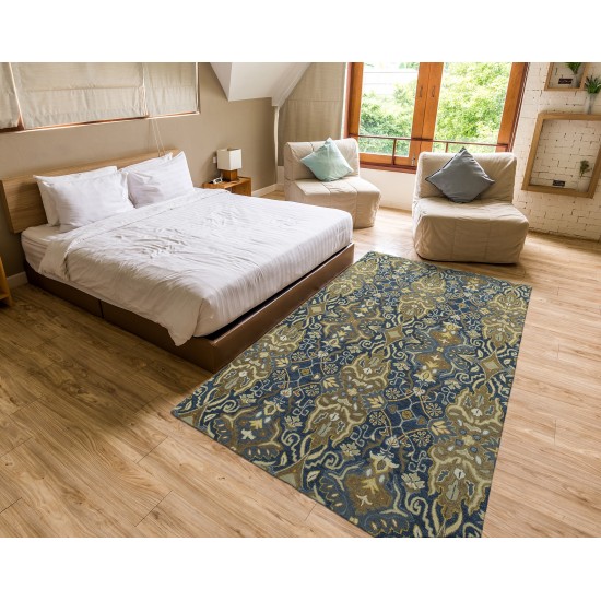 Kaleen Amaranta Collection Dark Navy Runner 2'6" x 8'