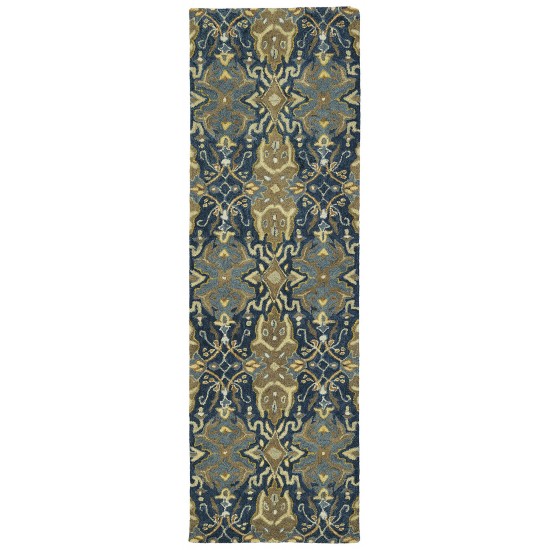 Kaleen Amaranta Collection Dark Navy Runner 2'6" x 8'