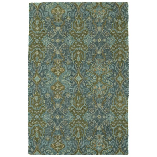 Kaleen Amaranta Collection Dark Peacock Throw Rug 2' x 3'