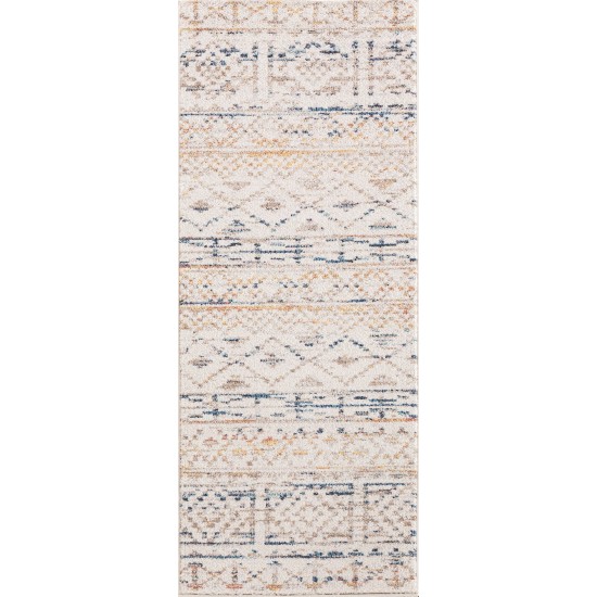 Kaleen Dasha Collection Ivory Red Runner 2' x 7'6"