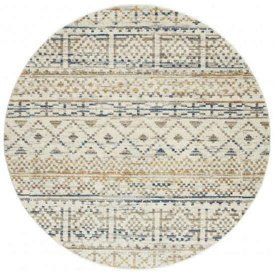 Kaleen Dasha Collection Ivory Red Area Rug 6'7" x 6'7"