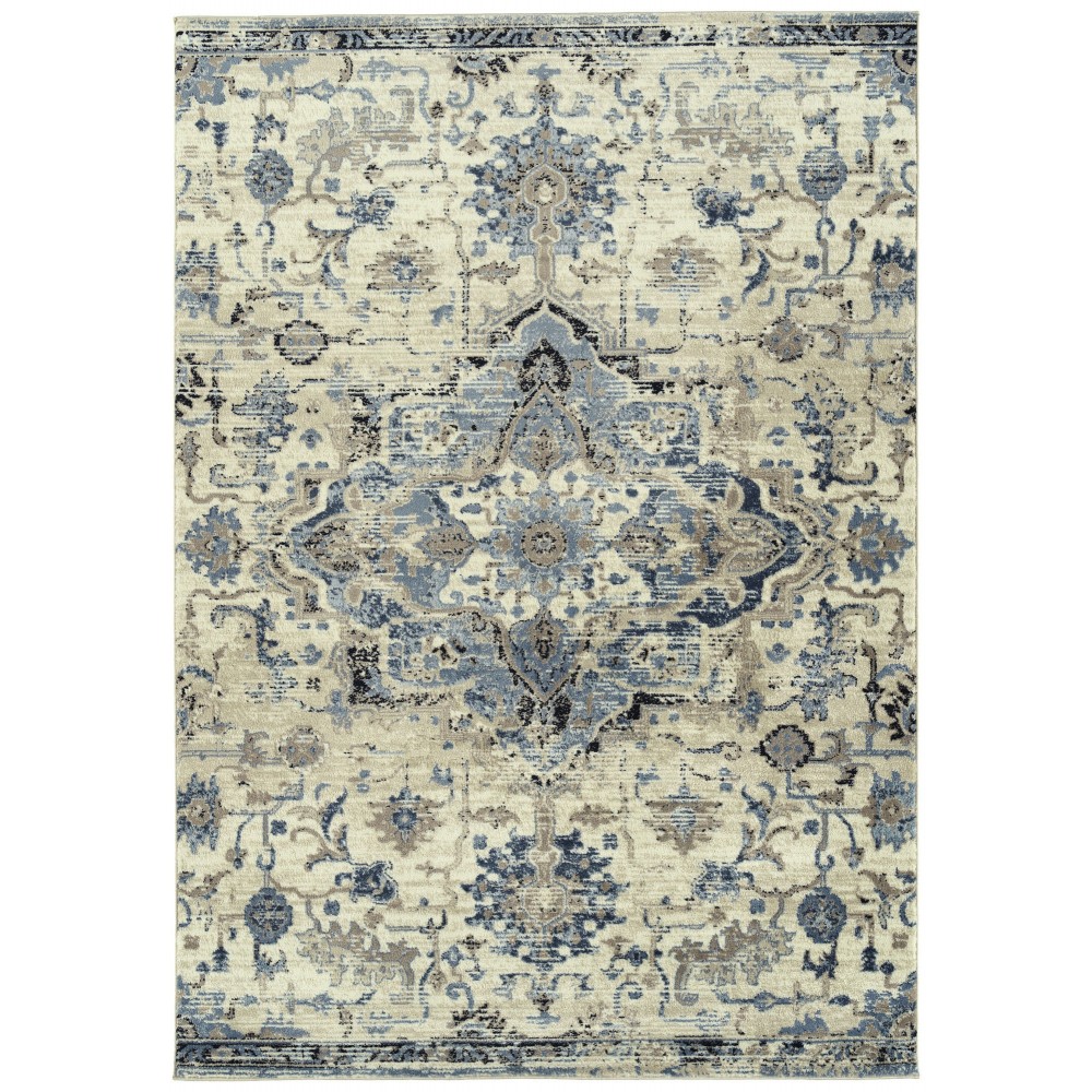 Kaleen Ania Collection Light Blue Runner 2'3" x 8'