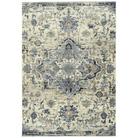 Kaleen Ania Collection Light Blue Throw Rug 3' x 5'