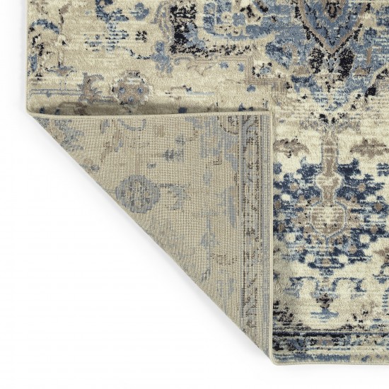 Kaleen Ania Collection Light Blue Area Rug 7'10" x 10'