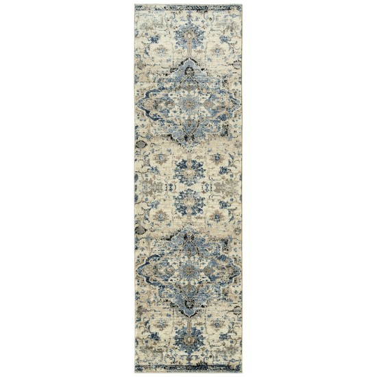 Kaleen Ania Collection Light Blue Area Rug 7'10" x 10'