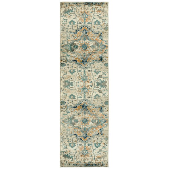 Kaleen Ania Collection Orange Sand Runner 2'3" x 8'