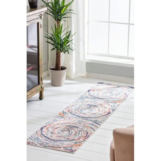 Kaleen Dasha Collection Multi Ivory Runner 2' x 7'6"