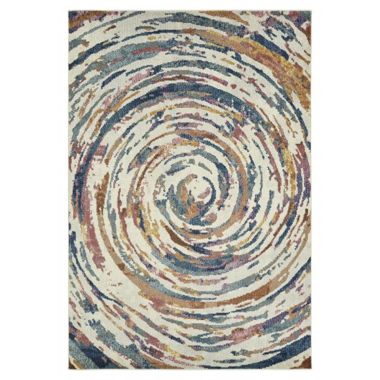 Kaleen Dasha Collection Multi Ivory Area Rug 3'11" x 5'7"