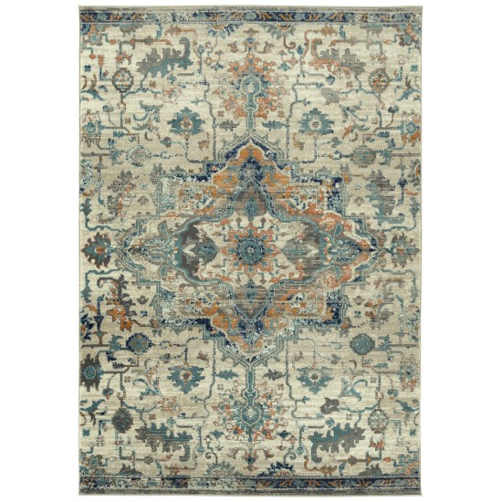 Kaleen Ania Collection Orange Sand Area Rug 5'3" x 7'