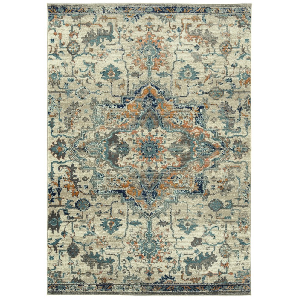 Kaleen Ania Collection Orange Sand Area Rug 7'10" x 10'