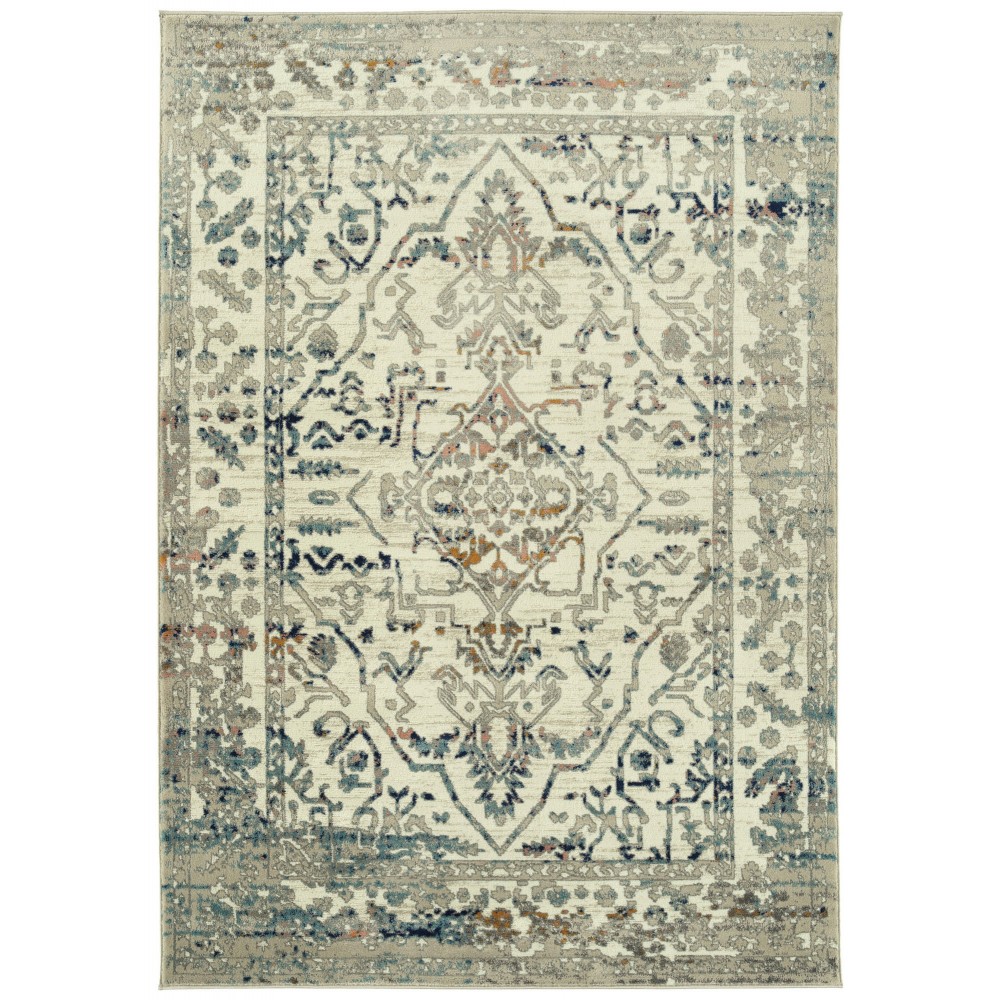Kaleen Ania Collection Cream Orange Runner 2'3" x 8'