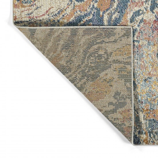 Kaleen Dasha Collection Multi Blue Area Rug 3'11" x 5'7"