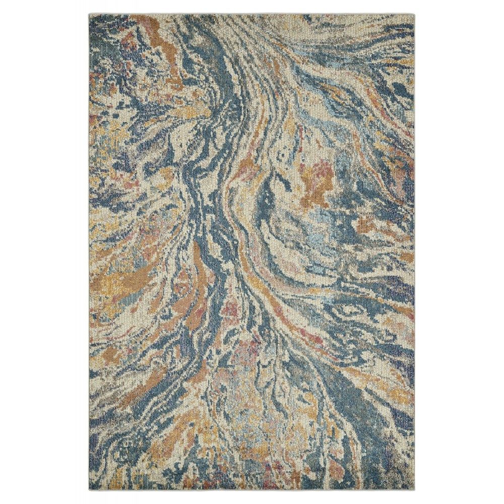 Kaleen Dasha Collection Multi Blue Area Rug 7'9" x 10' Kaleen Dasha Collection Multi Blue Area Rug 7'9" x 10'