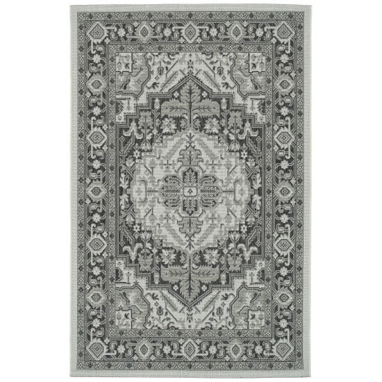 Kaleen Arelow Collection Light Grey Area Rug 3'11" x 5'11"