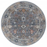 Kaleen Artundra Collection Dark Denim Throw Rug 1'10" x 2'6"