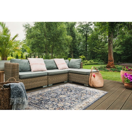 Kaleen Deya Collection Dark Navy Runner 2'7" x 8'1"