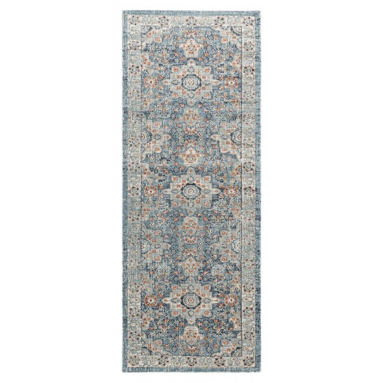 Kaleen Deya Collection Blue Coral Throw Rug 2' x 3'