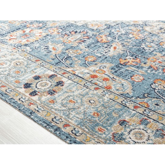 Kaleen Deya Collection Blue Coral Area Rug 5'3"x 7'6"