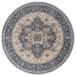 Kaleen Artundra Collection Dark Navy Area Rug 7'10" x 10'3"