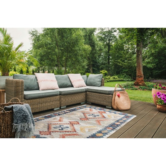 Kaleen Deya Collection Cream Coral Area Rug 7'10" x 10'2"
