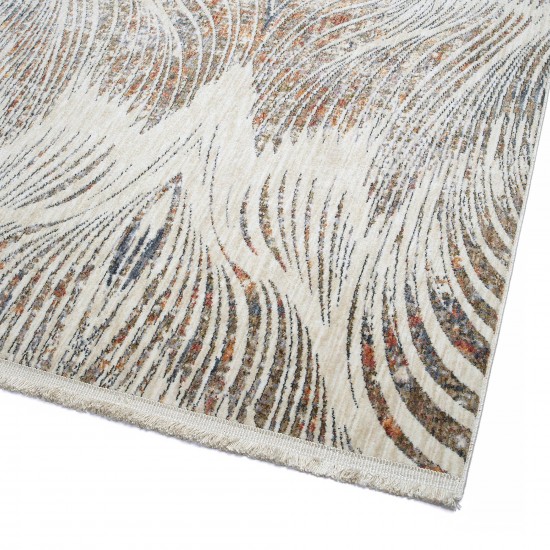 Kaleen Artundra Collection Ivory Denim Throw Rug 1'10" x 2'6"