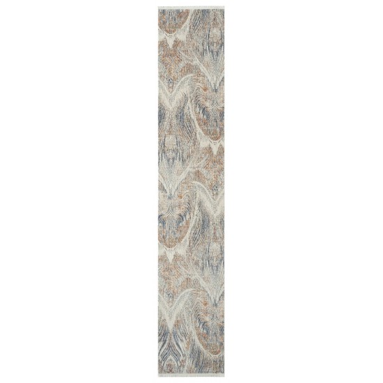 Kaleen Artundra Collection Ivory Denim Throw Rug 1'10" x 2'6"