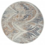 Kaleen Artundra Collection Ivory Denim Throw Rug 1'10" x 2'6"