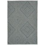 Kaleen Bacalar Collection Blue Sliver Throw Rug 2\' x 3\'