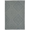 Kaleen Bacalar Collection Blue Sliver Throw Rug 2' x 3'