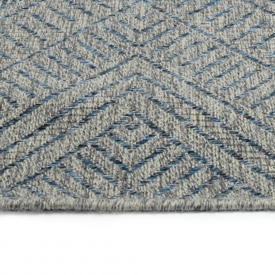 Kaleen Bacalar Collection Blue Sliver Throw Rug 2' x 3'