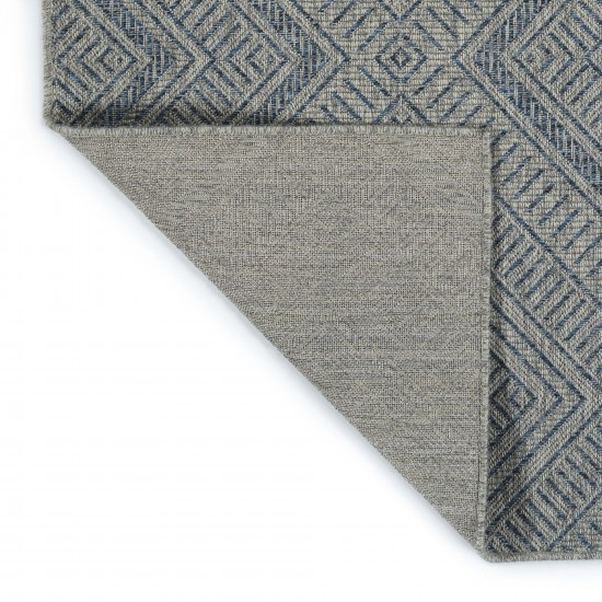 Kaleen Bacalar Collection Blue Sliver Throw Rug 2' x 3'