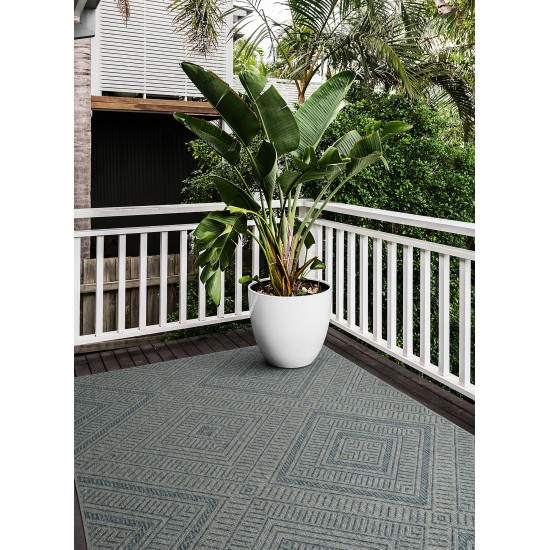 Kaleen Bacalar Collection Blue Sliver Area Rug 7'10" x 10'
