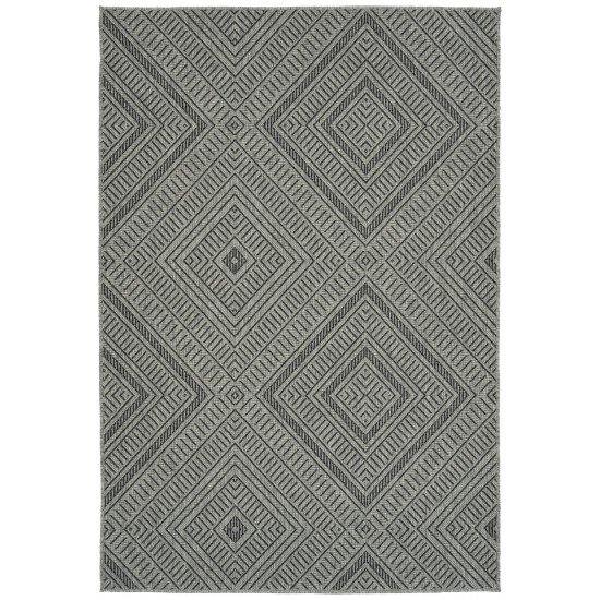 Kaleen Bacalar Collection BAC02-38 Charcoal Throw Rug 2' x 3'