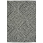 Kaleen Bacalar Collection BAC02-38 Charcoal Runner 2' x 6'