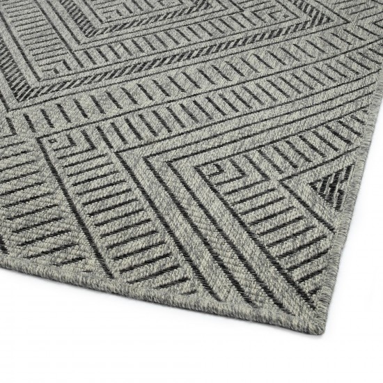 Kaleen Bacalar Collection BAC02-38 Charcoal Runner 2' x 6'