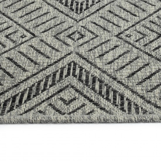 Kaleen Bacalar Collection BAC02-38 Charcoal Runner 2' x 6'