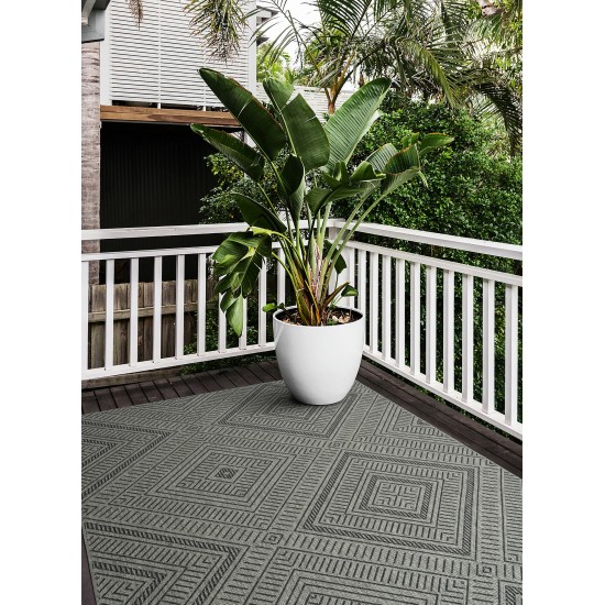 Kaleen Bacalar Collection BAC02-38 Charcoal Area Rug 7'10" x 10'