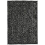 Kaleen Bacalar Collection Dark Charcoal Throw Rug 2\' x 3\'