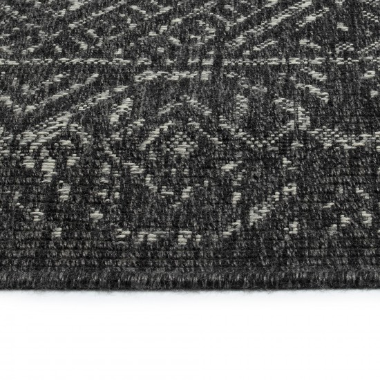 Kaleen Bacalar Collection Dark Charcoal Runner 2' x 6'