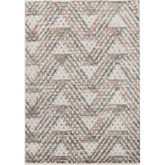 Kaleen Eddison Collection Gray Ivory Throw Rug 2' x 2'7"