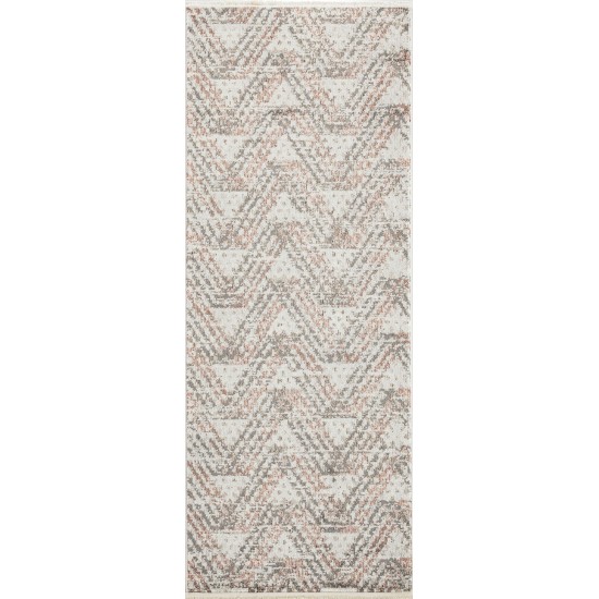 Kaleen Eddison Collection Gray Ivory Throw Rug 2' x 2'7"