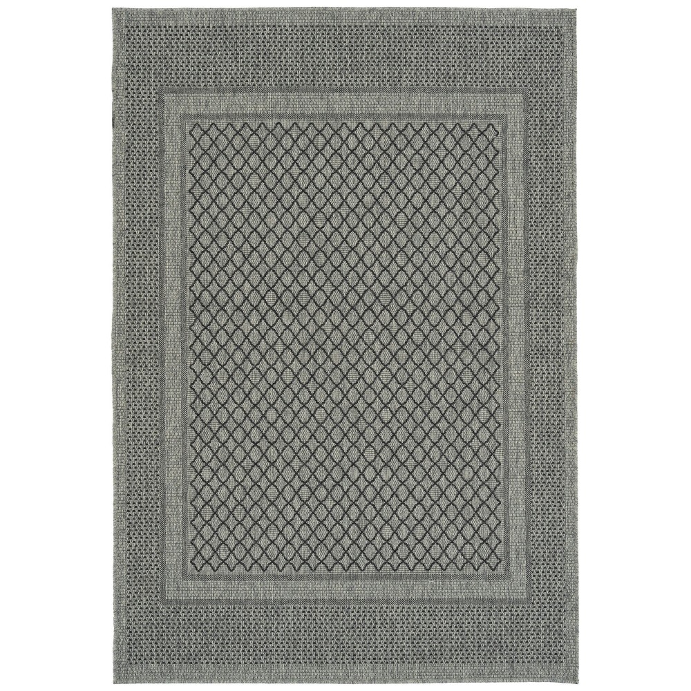 Kaleen Bacalar Collection Charcoal Blue Throw Rug 2' x 3'