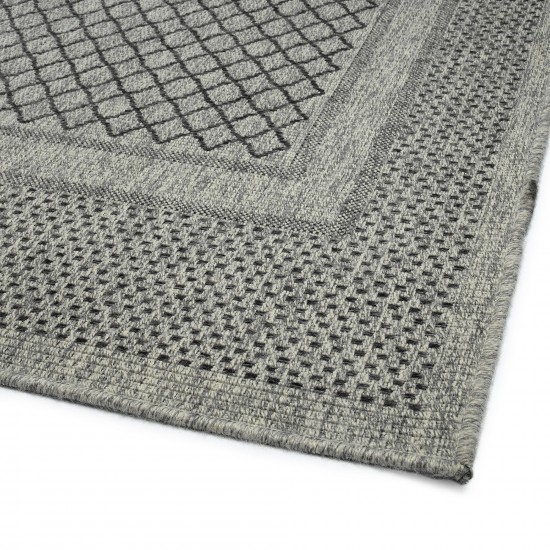 Kaleen Bacalar Collection Charcoal Blue Throw Rug 2' x 3'