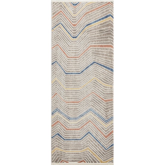 Kaleen Eddison Collection Multi Brown Throw Rug 2' x 2'7"