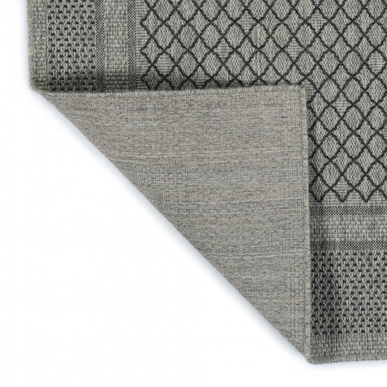 Kaleen Bacalar Collection Charcoal Blue Throw Rug 2' x 3'