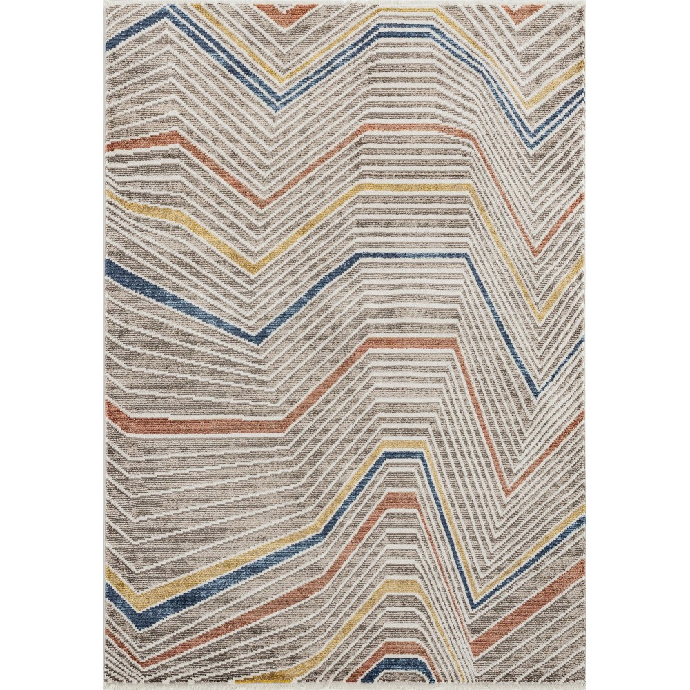 Kaleen Eddison Collection Multi Brown Area Rug 3'11" x 5'3"