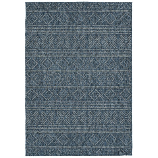 Kaleen Bacalar Collection Dark Blue Throw Rug 2' x 3'