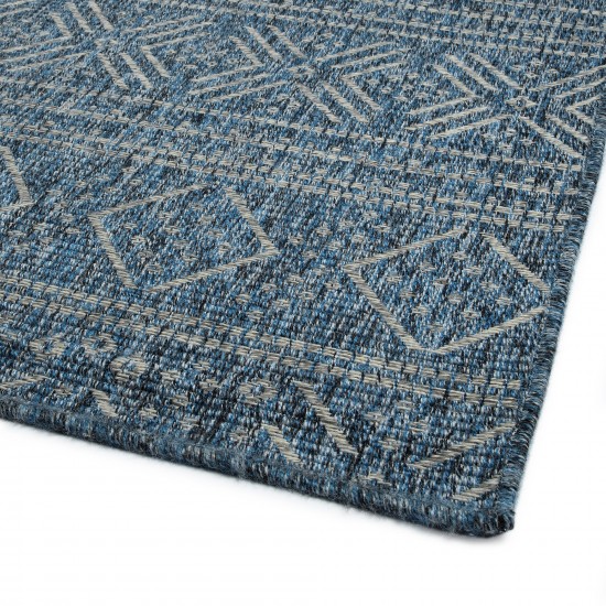 Kaleen Bacalar Collection Dark Blue Throw Rug 2' x 3'