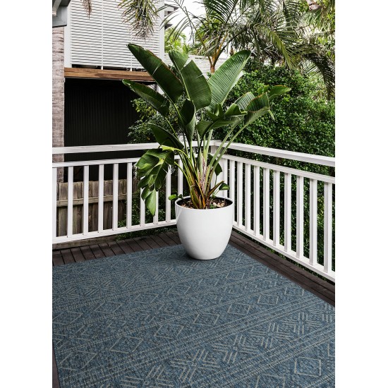 Kaleen Bacalar Collection Dark Blue Throw Rug 2' x 3'