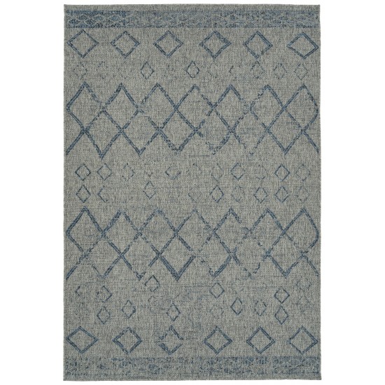 Kaleen Bacalar Collection Light Grey Runner 2' x 6'